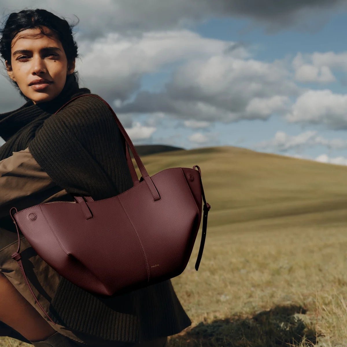 Polène Cyme Mini Edition Textured Black Cherry 3