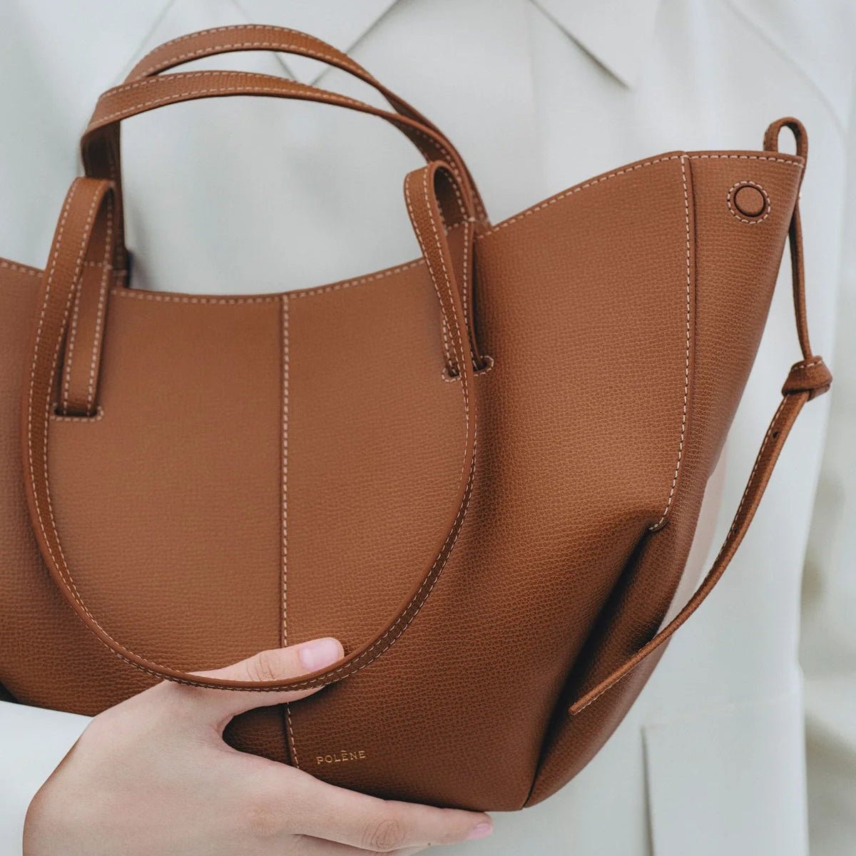 Polène Cyme Mini Edition Textured Camel 4