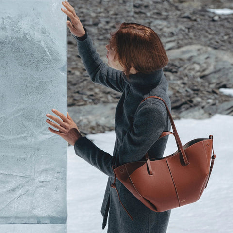 Polène Cyme Mini Edition Textured Cognac - BEAUTY BAR