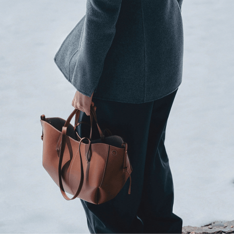 Polène Cyme Mini Edition Textured Cognac - BEAUTY BAR