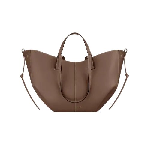 Polène Large Cyme Dual-Strap Winged Tote - Edition Textured Root