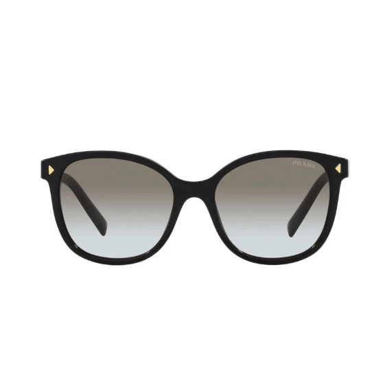 Prada Acetate Square Sunglasses In Black With Gold Logo Details 2