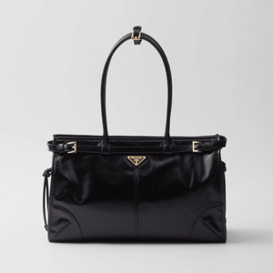 Prada Black Bonnie Large Leather Handbag