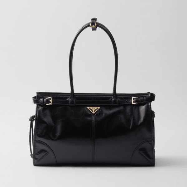 Prada Black Bonnie Large Leather Handbag