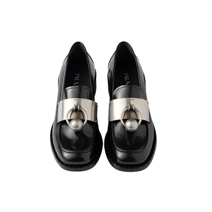 Prada Leather Metal Loafers 3
