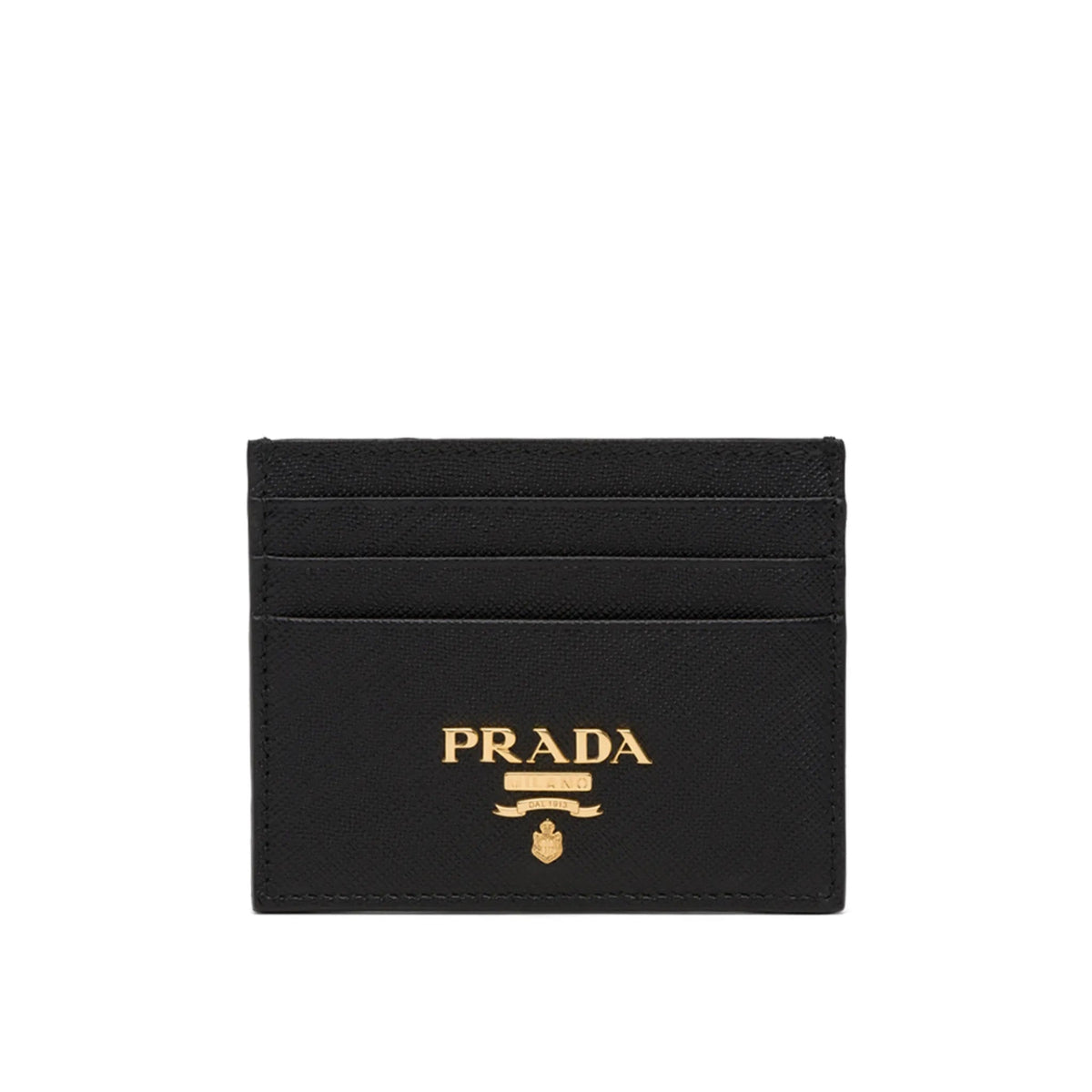 Prada Card Holder With Logo And Gold Glitter 1