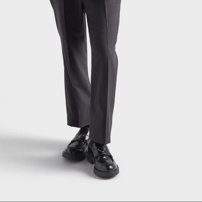 Prada Chocolate Leather Loafers 5