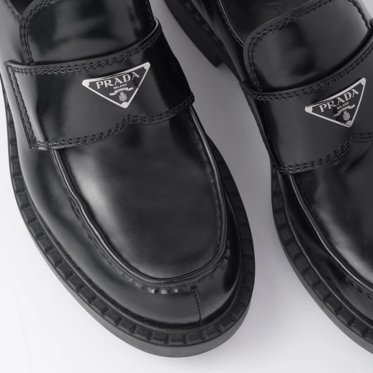 Prada Chocolate Leather Loafers 4