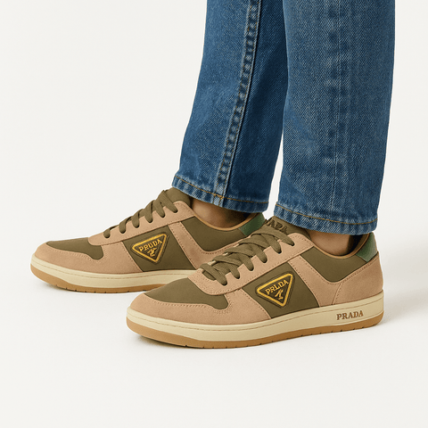 Prada Downtown Suede Sneakers - BEAUTY BAR