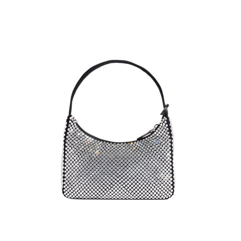 Prada Hobo Re - Edition 2000 Nylon With Crystals In Black - BEAUTY BAR