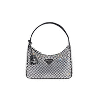 Prada Hobo Nylon With Crystals In Black