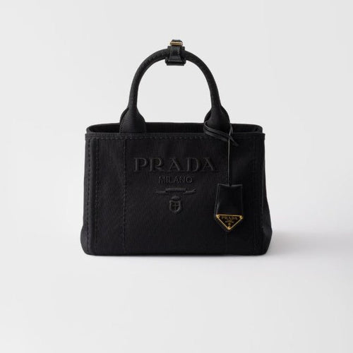 Prada Jardinière Small Cotton Canvas Handbag