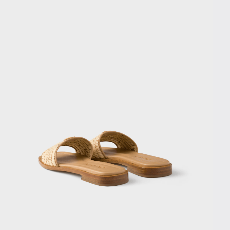 Prada Leather Slides With Crochet Details 4