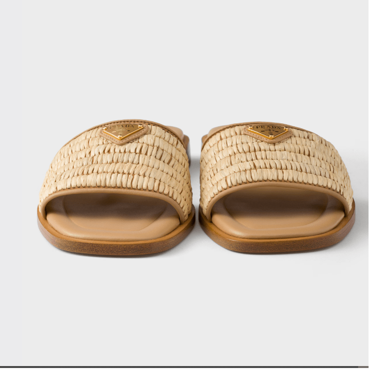 Prada Leather Slides With Crochet Details 5