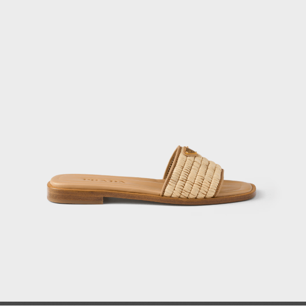 Prada Leather Slides With Crochet Details 2