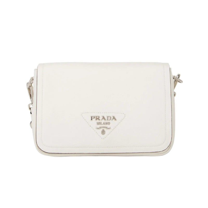Prada Leather White Shoulder Bag 2