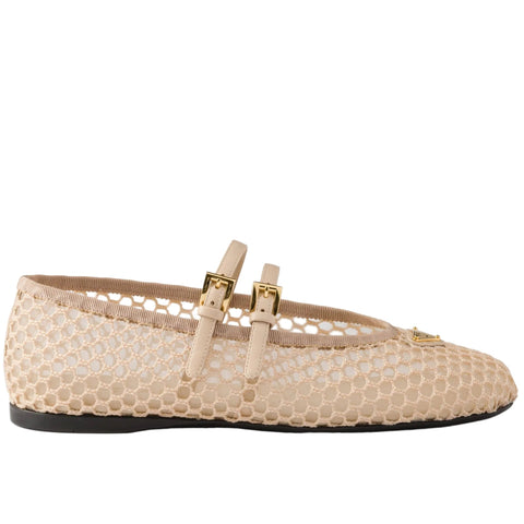 Prada Mesh Mary Jane Ballet Flats Footwear Ballerina - BEAUTY BAR