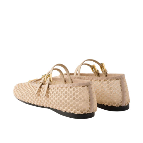 Prada Mesh Mary Jane Ballet Flats Footwear Ballerina - BEAUTY BAR