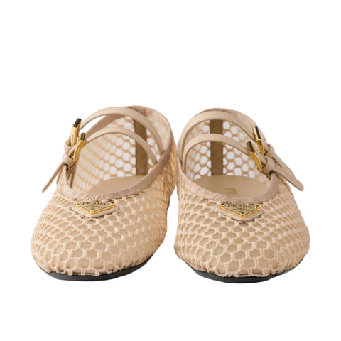 Prada Mesh Mary Jane Ballet Flats Footwear Ballerina - BEAUTY BAR