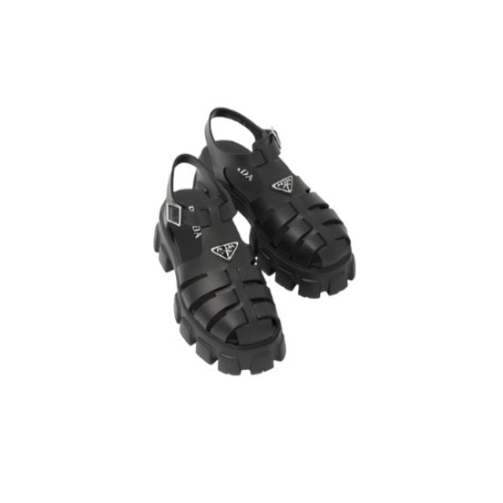 Prada Monolith Caged Rubber Sandals 3