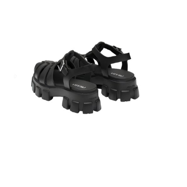 Prada Monolith Caged Rubber Sandals 2