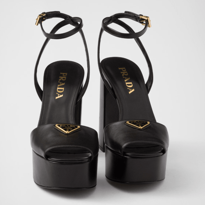 Prada Nappa Leather Platform Sandals 3