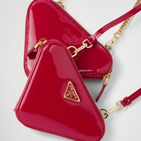 Prada Patent Leather Mini Pouch - BEAUTY BAR