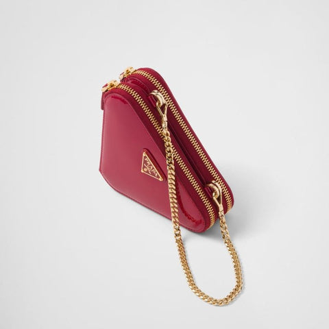 Prada Patent Leather Mini Pouch - BEAUTY BAR