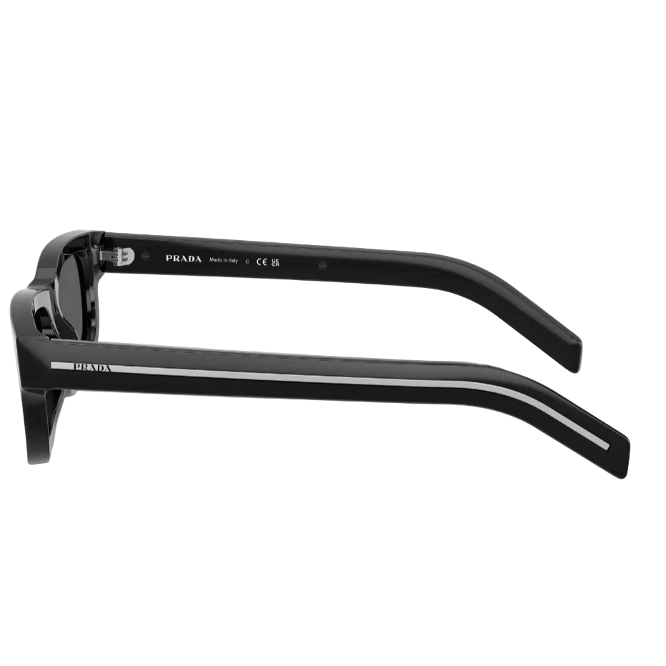 Prada PR B11S Rectangular Sunglasses Featuring A Black Acetate Frame 2