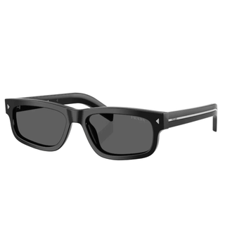 Prada PR B11S Rectangular Sunglasses Featuring A Black Acetate Frame