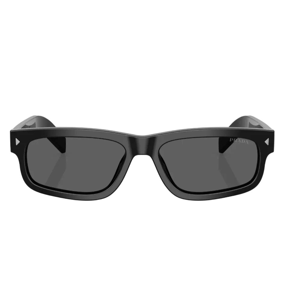 Prada PR B11S Rectangular Sunglasses Featuring A Black Acetate Frame 4