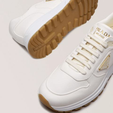 Prada Prax Nappa Leather Logo Sneakers - BEAUTY BAR