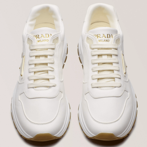 Prada Prax Nappa Leather Logo Sneakers - BEAUTY BAR