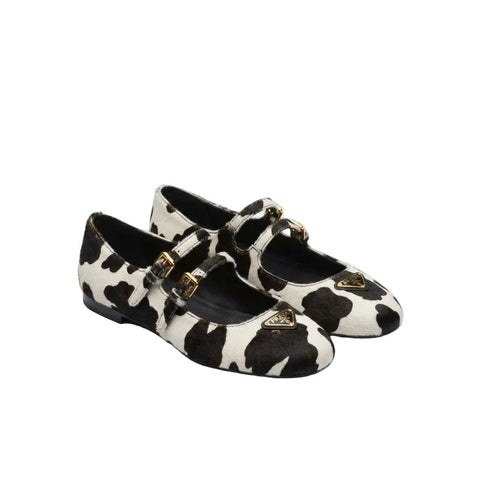 Prada Printed Leather Ballerinas | Saks Fifth Avenue - BEAUTY BAR