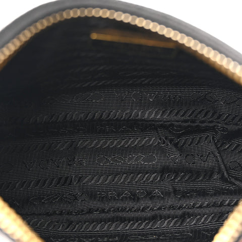 Prada Saffiano Lux Mini Shoulder Bag Black - BEAUTY BAR