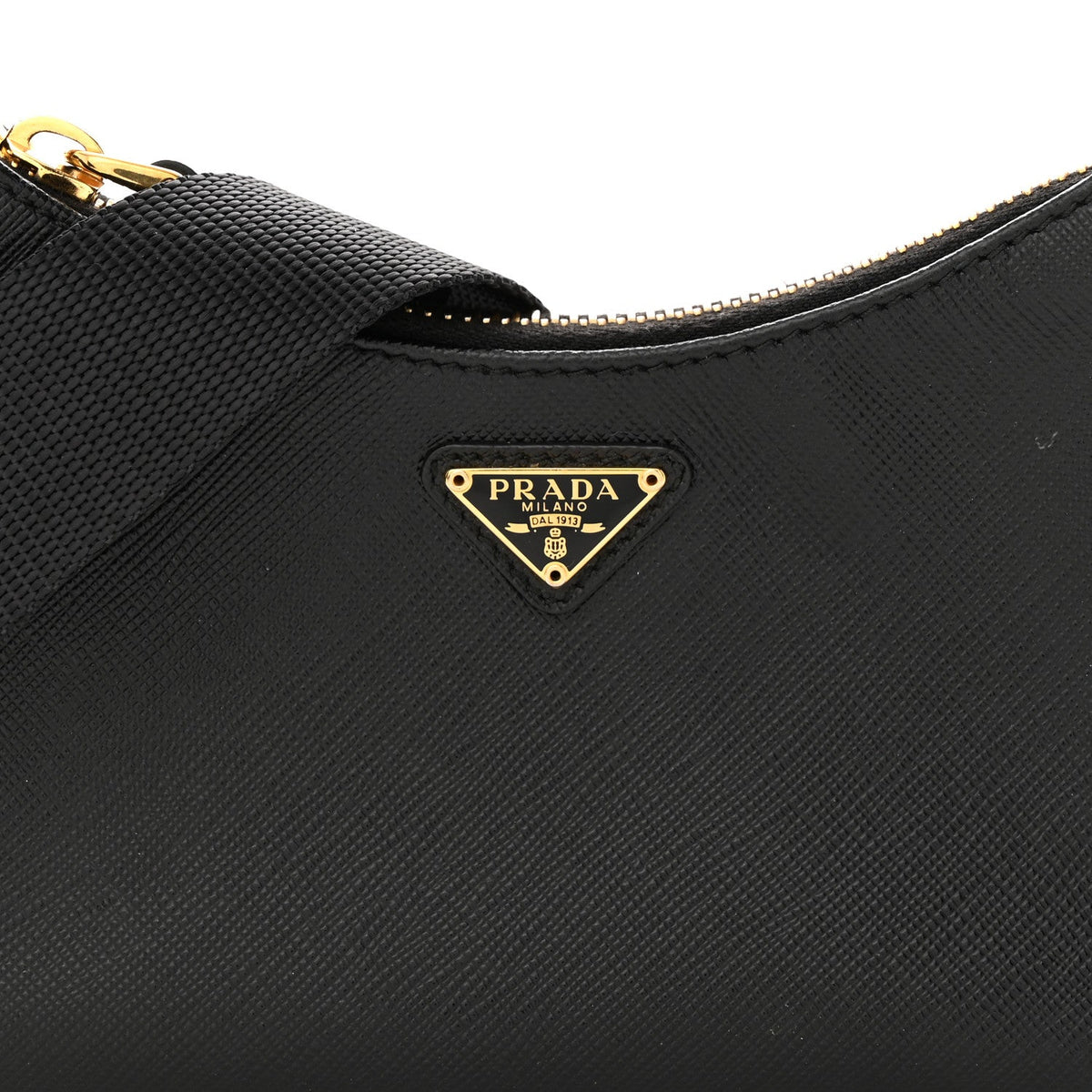 Prada Saffiano Lux Mini Shoulder Bag Black 3