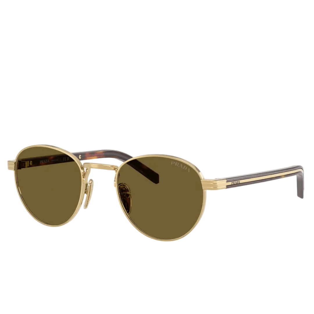 Prada Sunglasses Feature a Gold Metal Frame 1
