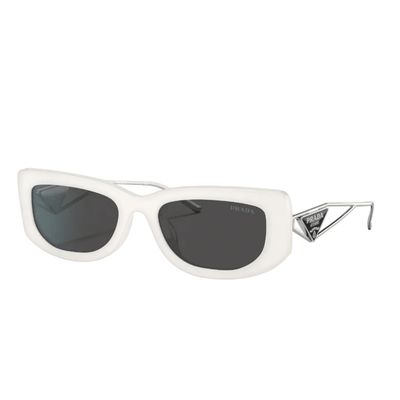 Prada Sunglasses Frame White Lenses Grey - BEAUTY BAR