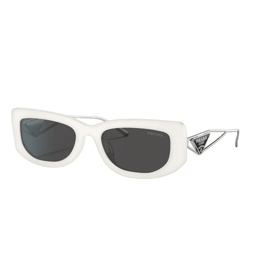 Prada Sunglasses Frame White Lenses Grey