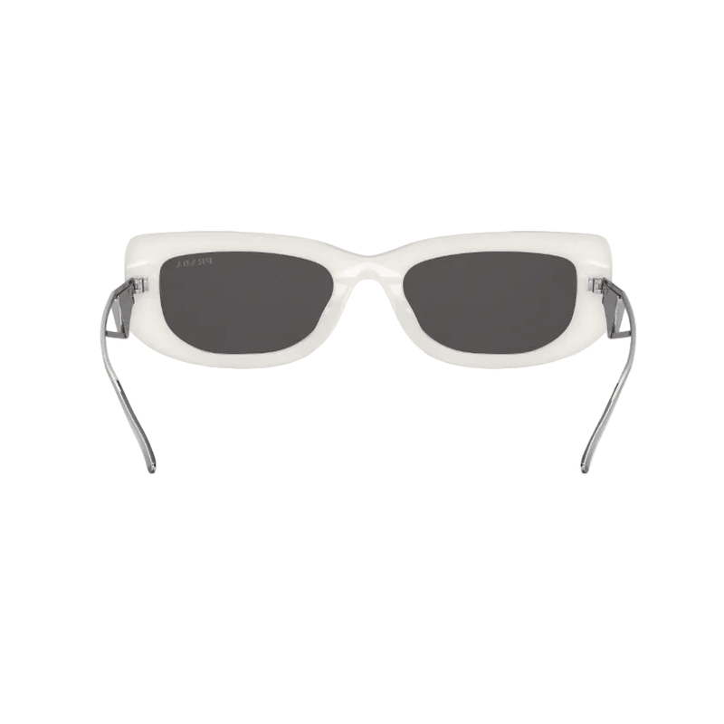 Prada Sunglasses Frame White Lenses Grey 4