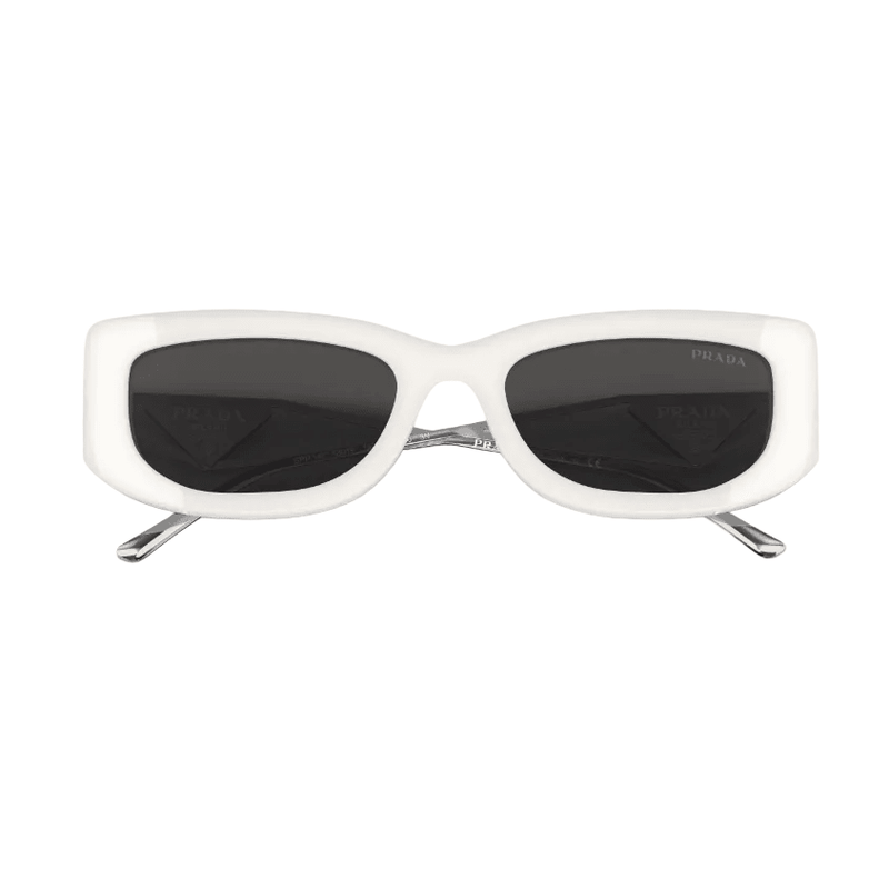 Prada Sunglasses Frame White Lenses Grey 3