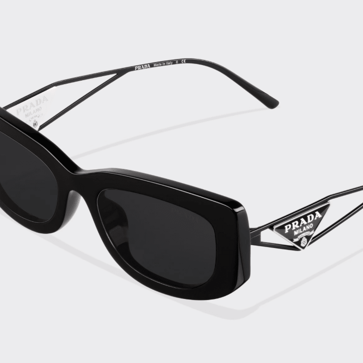 Prada Sunglasses With Triangle Logo Slate Gray Lenses 2