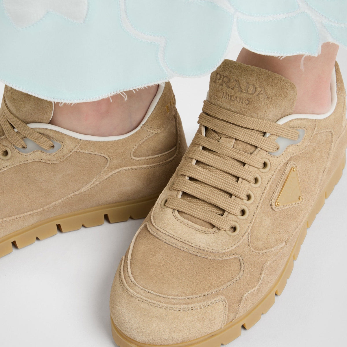 Prada Trail Faded Suede Sneakers 5