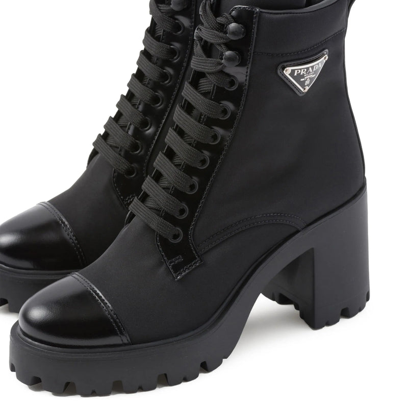 Prada Triangle-Logo Ankle Boots 2