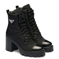 Prada Triangle-Logo Ankle Boots