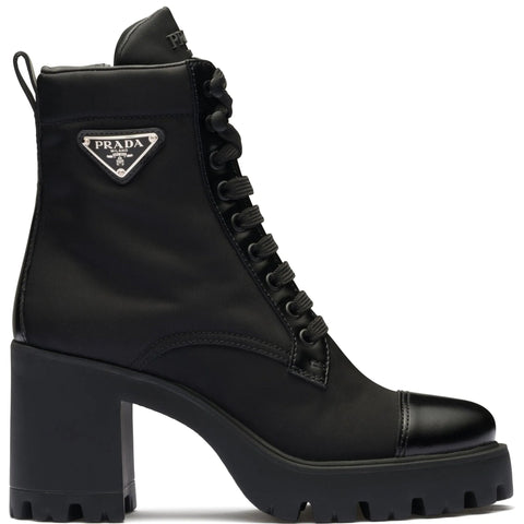 Prada Triangle - Logo Ankle Boots - BEAUTY BAR