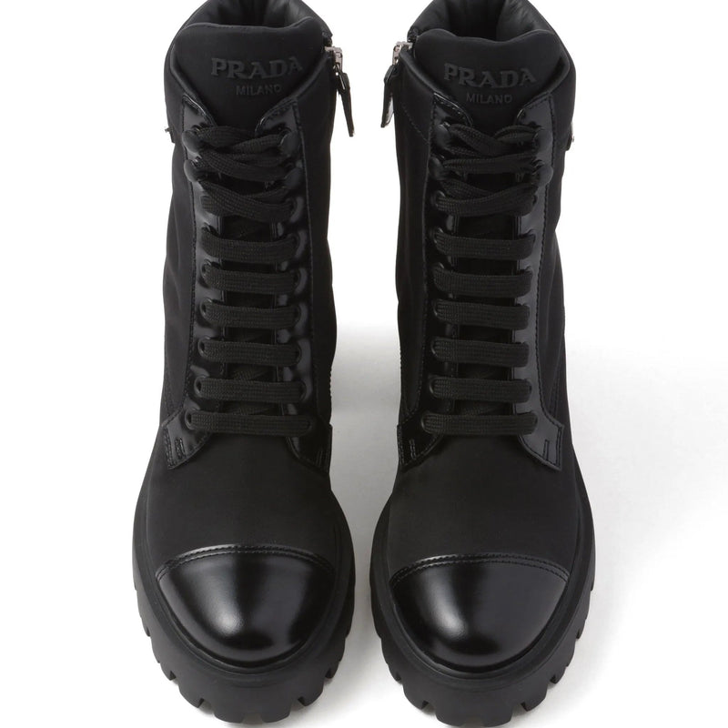 Prada Triangle-Logo Ankle Boots 3