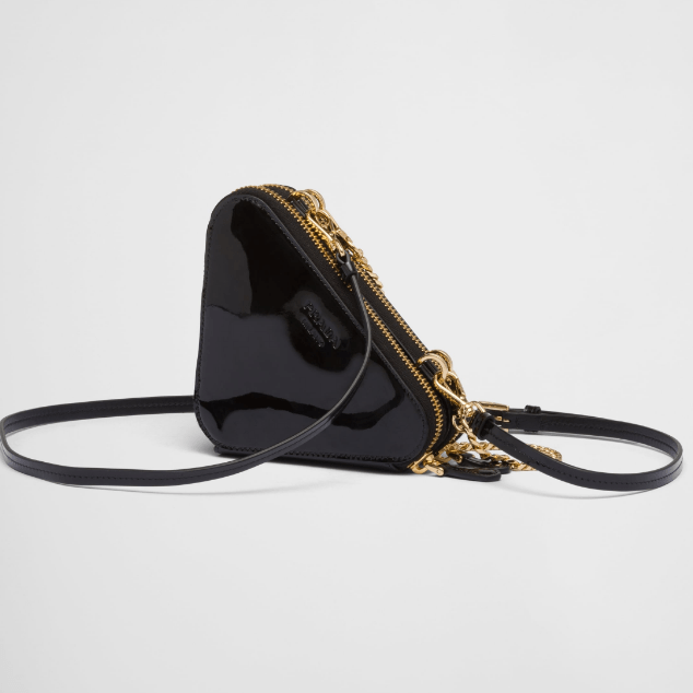 Prada Triangle-Logo Leather Mini Pouch 5