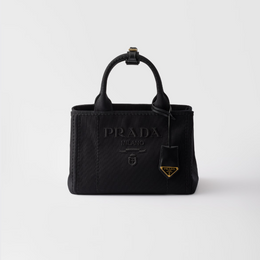 Prada Jardinière Small Cotton Canvas Handbag