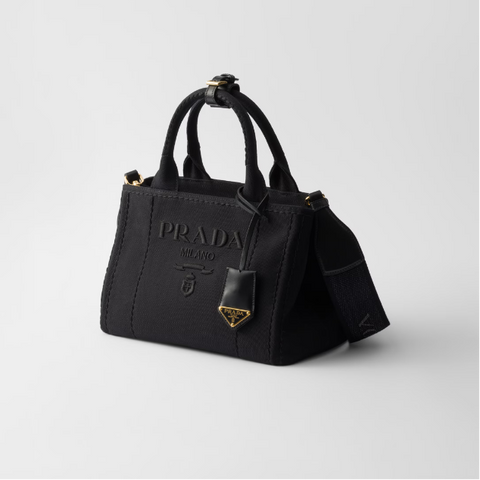 Prada Jardinière Small Cotton Canvas Handbag
